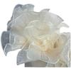 1 Yard Pleated Fabric Magic Color Ruffle Pleated Pleated Lace Rose Flower Pattern Organza Translucent Laser Gradient Lace