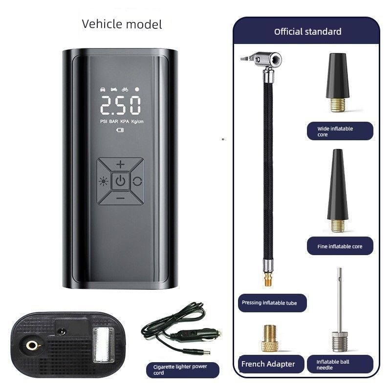Fashion German Import Technology Car Wireless Vehicle Air Pump Portable Handheld Smart Outdoor Emergency Light