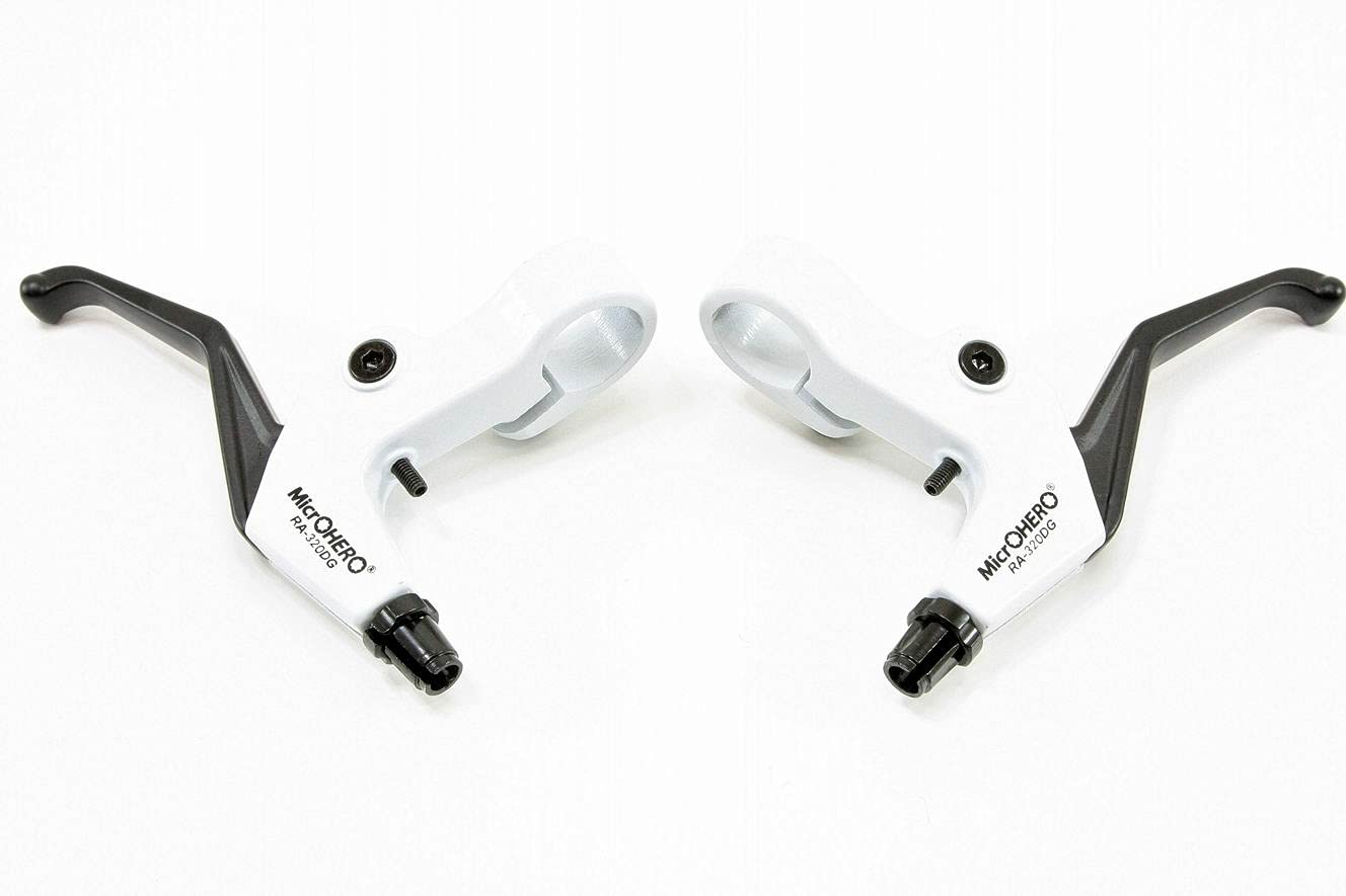 

MicrOHERO Lightweight 180g Aluminum Alloy Bicycle Brake Lever for and Disc Compact Great for High-Rigidity, RA-320DG V-Brakes Brakes, 2.5 Fingers, белый