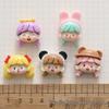 Glossy Cute Girl Resin Accessories for DIY: Phone Case, Hair Clip, Fridge Magnet, Crocs Decor.