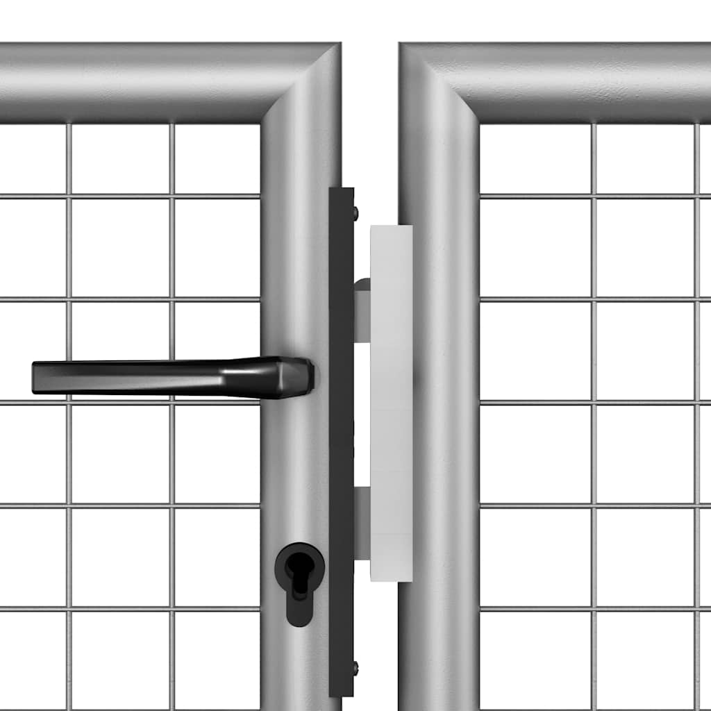 Vidaxl Galvanized Steel Garden Gate 300X75 Cm Silver