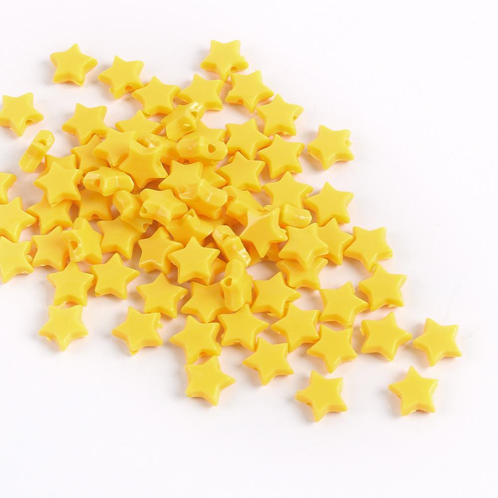 Akrylová 9mm Korálka Pentagram Jednofarebná Korálka Hviezda Voľná Korálka Korálka Korálka Membrána DIY Náhrdelník Náramok Šperkové Doplnky