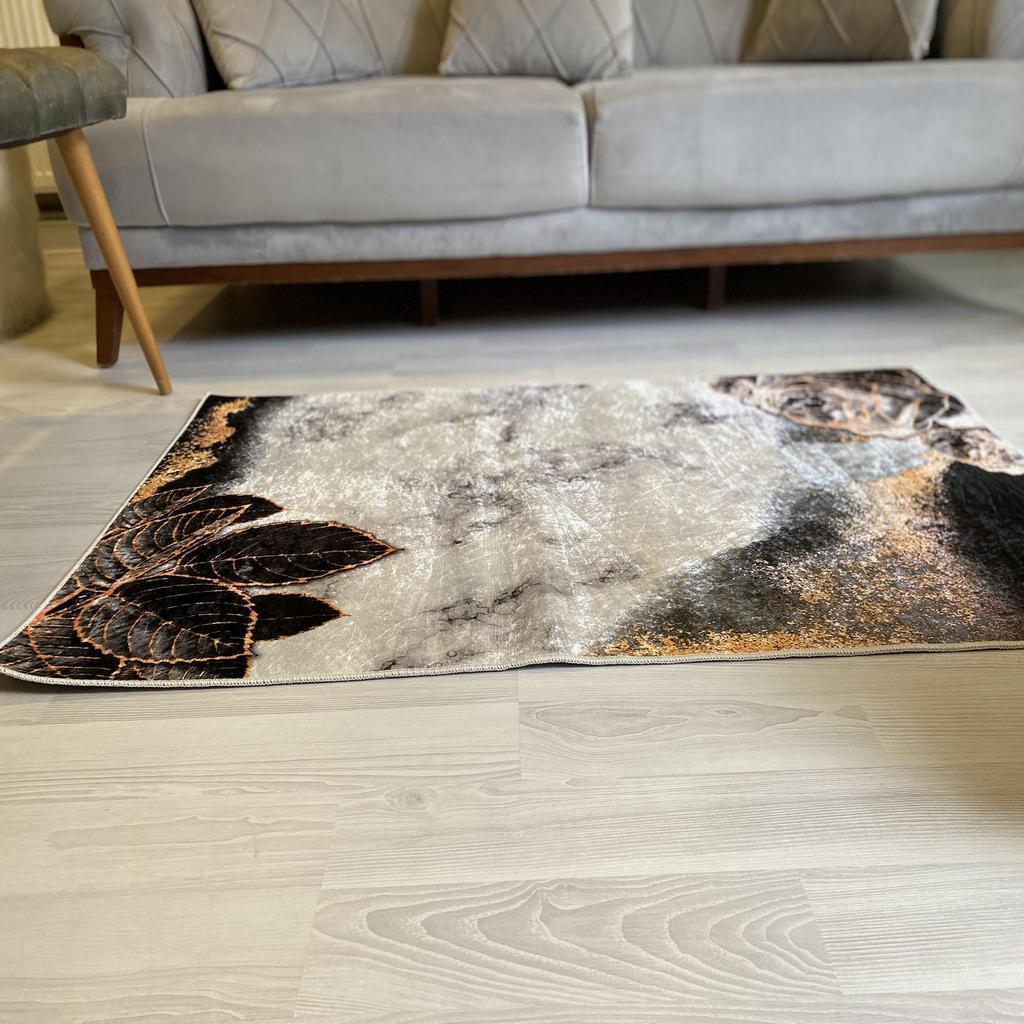 Decorative Special Design Modern Floral Marble Pattern Washable Non-Slip Floor Carpet