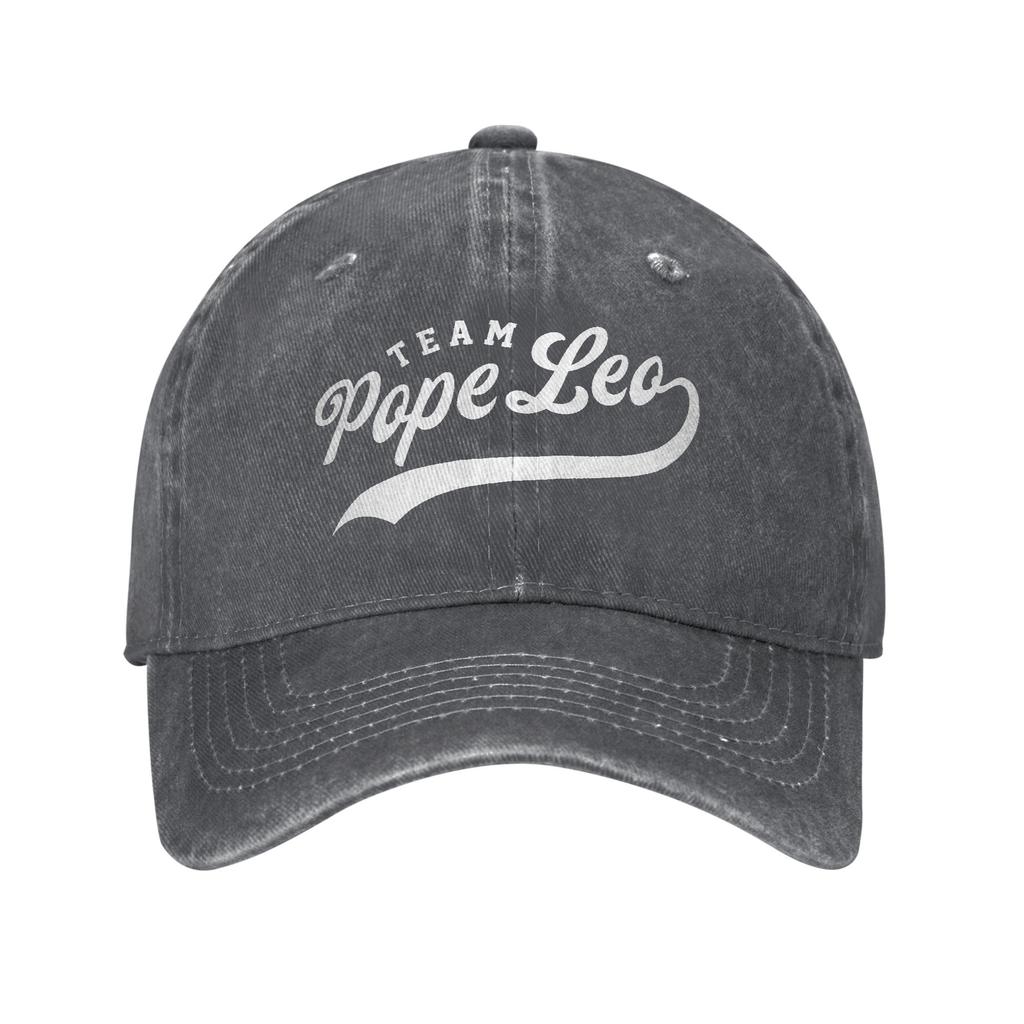 Vintage Team Pope Leo Xiv Baseball Cap Unstructured Unisex Distressed Cotton Snapback Hat Cardinal Robert Prevost Gift Hats