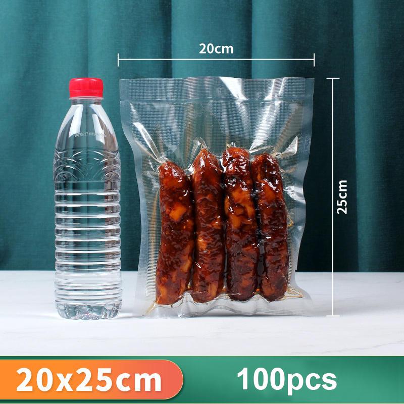 Vacuum Packaging Bags Food Vacuum Bags BPA-Free Empty Vacuum Packed Bags Vacuum Sealer Bags for Food Vacuum Sealing Bags 100pcs