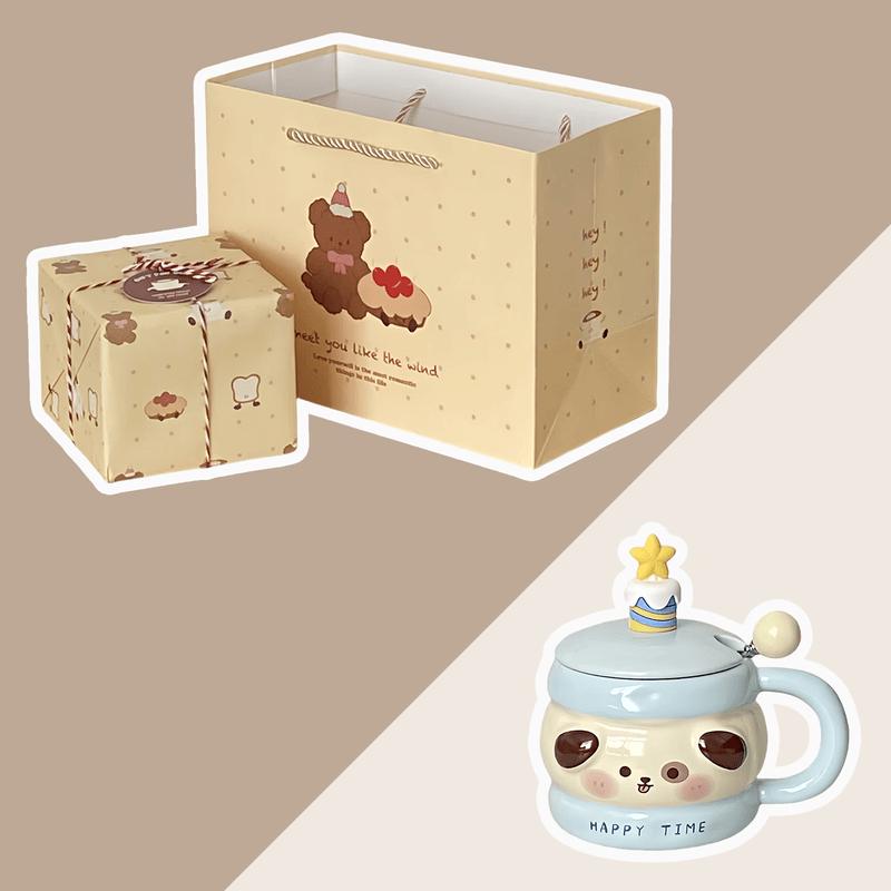 Cute Ceramic Mug Gift Set with Coaster