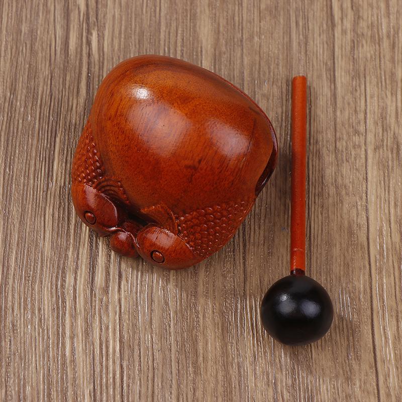 Solid Wood Tone Fish Percussion Instrument - Ideal For Buddhist Decor, Home & Temple Ornament Wooden Fish Musical Ornaments