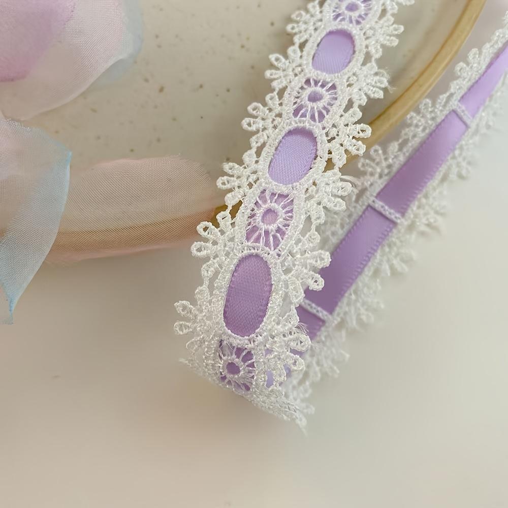 

2.2СМ Ширина Кружевная Вышивка DIY Кружевной Аксессуар фиолетовый