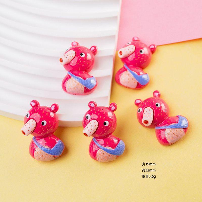 6Pcs New Cute Resin Mouse, Fox, Dog, Rabbit, Bear, Cat Flat Back Home Decor Parts Embellishments For Hair Bows Accessories