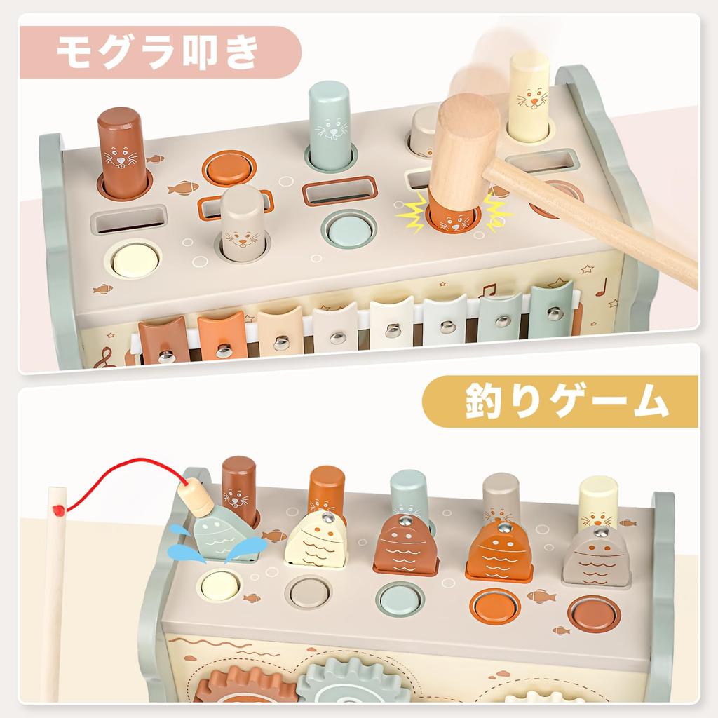 Montessori Toys for Boys and Wooden Educational Toys for and 3 Year Birthday Hammer Finger Montessori Teaching Early Finger Baby Preschool Entry Gift