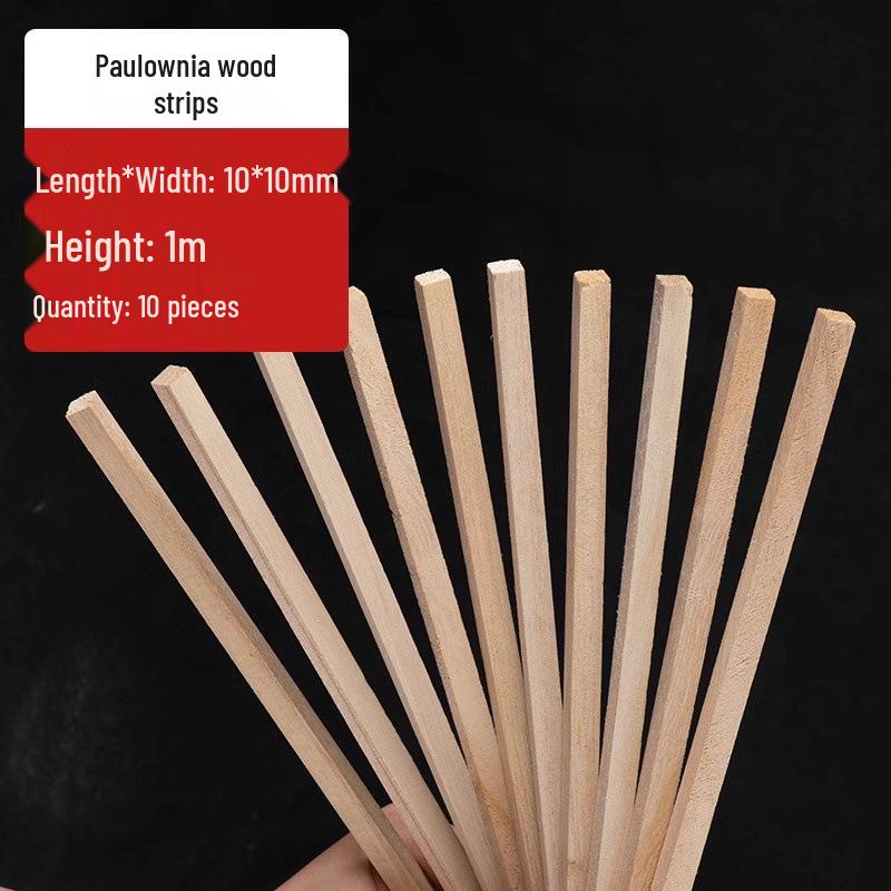 Paulowniahout Strips voor 3D Modelbouw en Blokhut Constructie