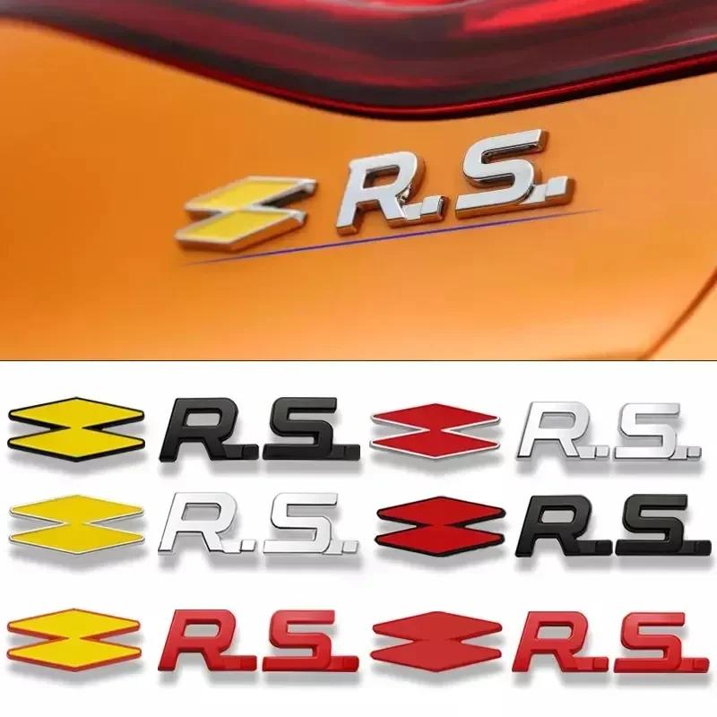 ESIF6 3D Metall GT RS Line Emblem Abzeichen Heckklappe Seite Aufkleber Abziehbilder für Renault Logan Clio Megane Captur Twingo Duster Kadjar