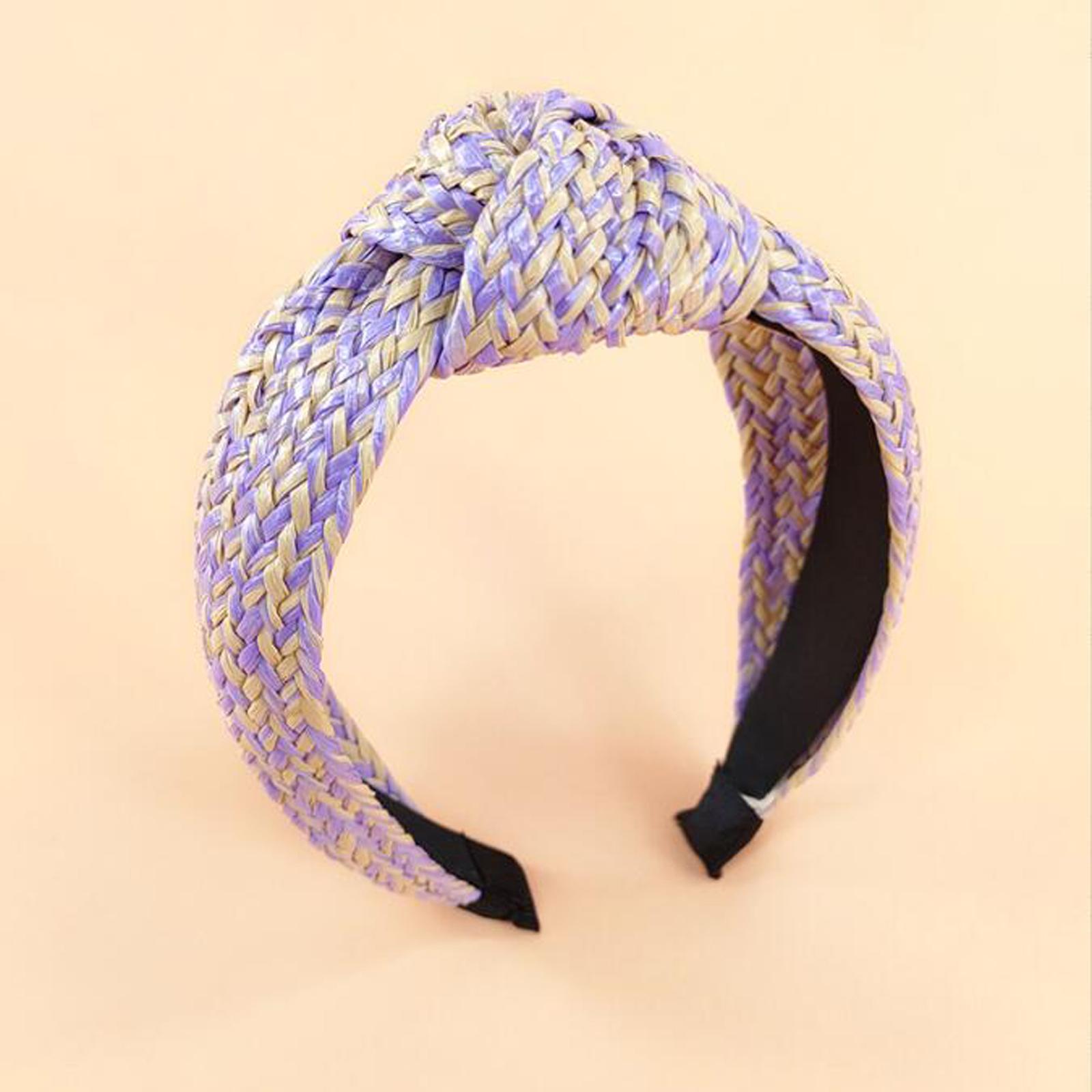 

PROLY Новая Мода Женская Повязка на Голову Рафия Прессованная Завязанная Повязка для Волос Взрослая Узел По центру Богема Тюрбан Аксессуары для Волос