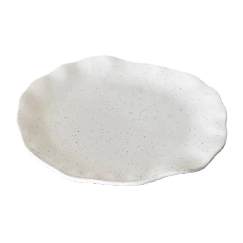 BRIrregular Lotus Leaf Ceramic Dessert Plate Porcelain Plate Western Tableware Cake Tray Dishes and Plates Dinner PlatesEY