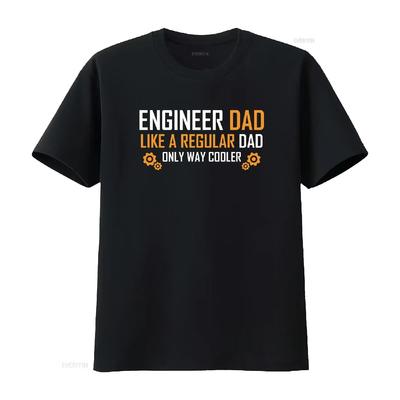 Engineer Dad T Shirt Funny Engineering for Dads Cool Father's Day Engineers Father Apparel Vintage Washed Breathable Graphic
