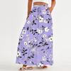 Women's Loose Casual Pants Bohemian Floral Print High Waistband Bag Flowing Pants