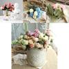Luxurious 10 Heads Artificial Silk Hydrangea Fake Flowers For Stylish Interior Decoration
