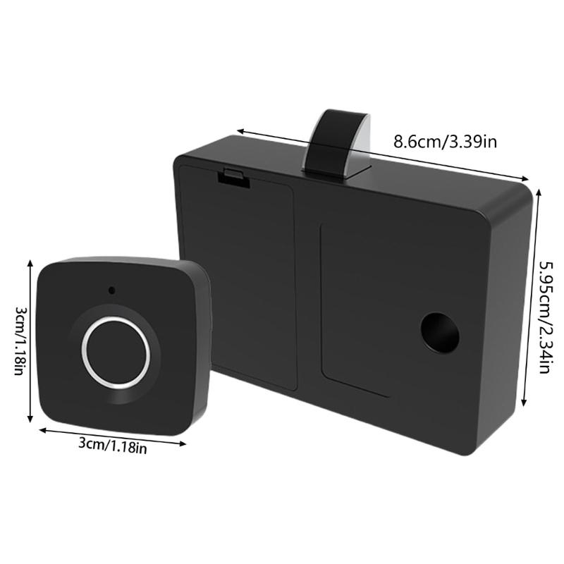 Without Key File Drawer Lock Fingerprint Cabinet Lock With Fast Biometrics Recognition Portable for Home and Office