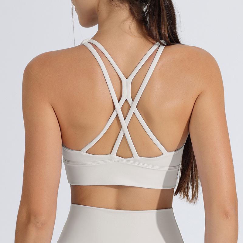 

Женский ударопрочный спортивный бюстгальтер - Профессиональный жилет для йоги и бега со стильным дизайном спины XL