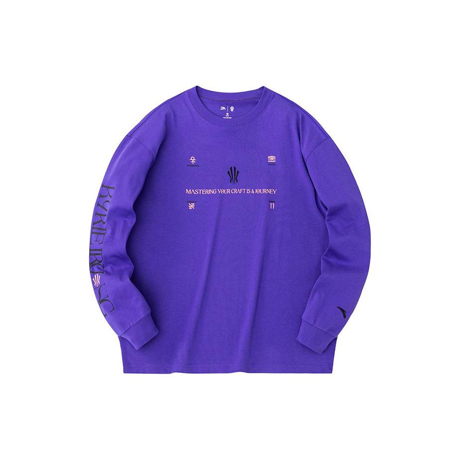 

Anta Kyrie Series Round Neck Pullover Drop Shoulder Long Sleeve Sweatshirt Unisex sweatshirt Purple Blue 172341402-2 M