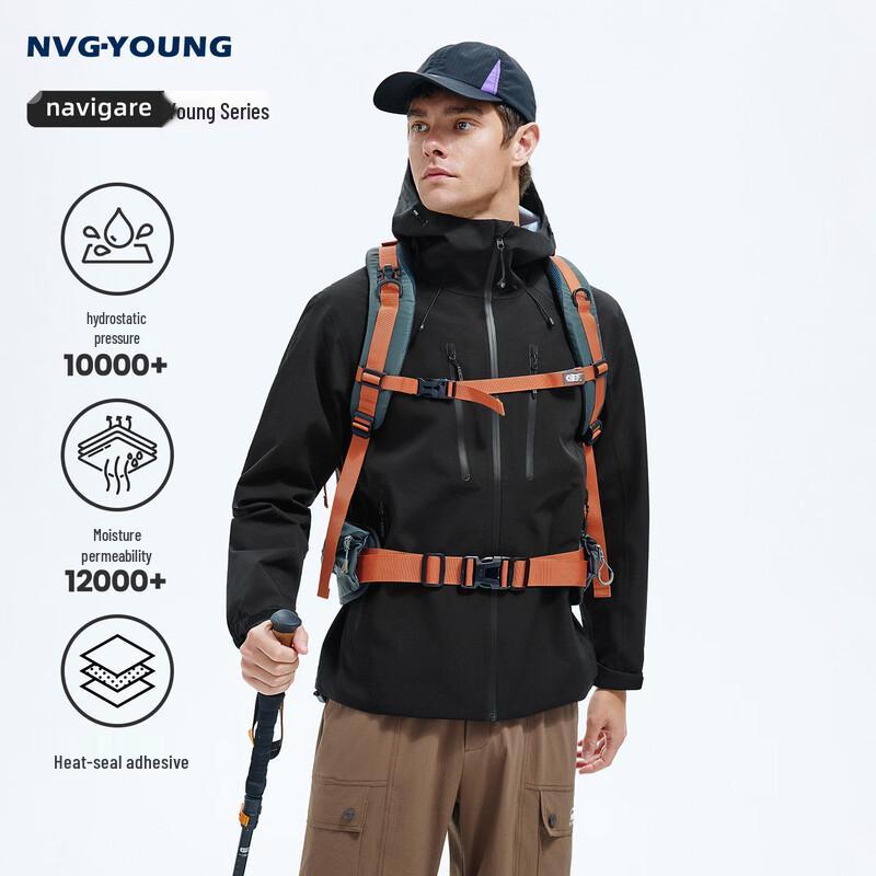 Мужская короткая ветровка с капюшоном NVG·YOUNG для активного отдыха XL