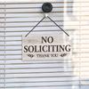 Putuo Decor No Soliciting Sign For House PVC No Soliciting Sign For Front Door Hanging Self Adhesive Notice Plaque Door Signal with Rope for House