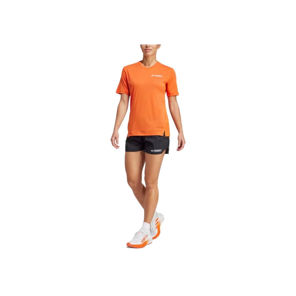 Adidas Climacool Fashion Comfortable Soft Casual Short Sleeve Regular T-Shirt Women Tops Semi-Transparent-Orange JN5322