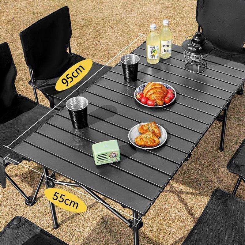 Portable Folding Outdoor Camping Table and Chairs for Fishing, Self-Driving Tours, and Picnics