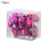 Christmas Plastic Heart Ornaments Hanging Decorations for Xmas Tree Home Festive Party Supplies Love Shape Ornaments with String