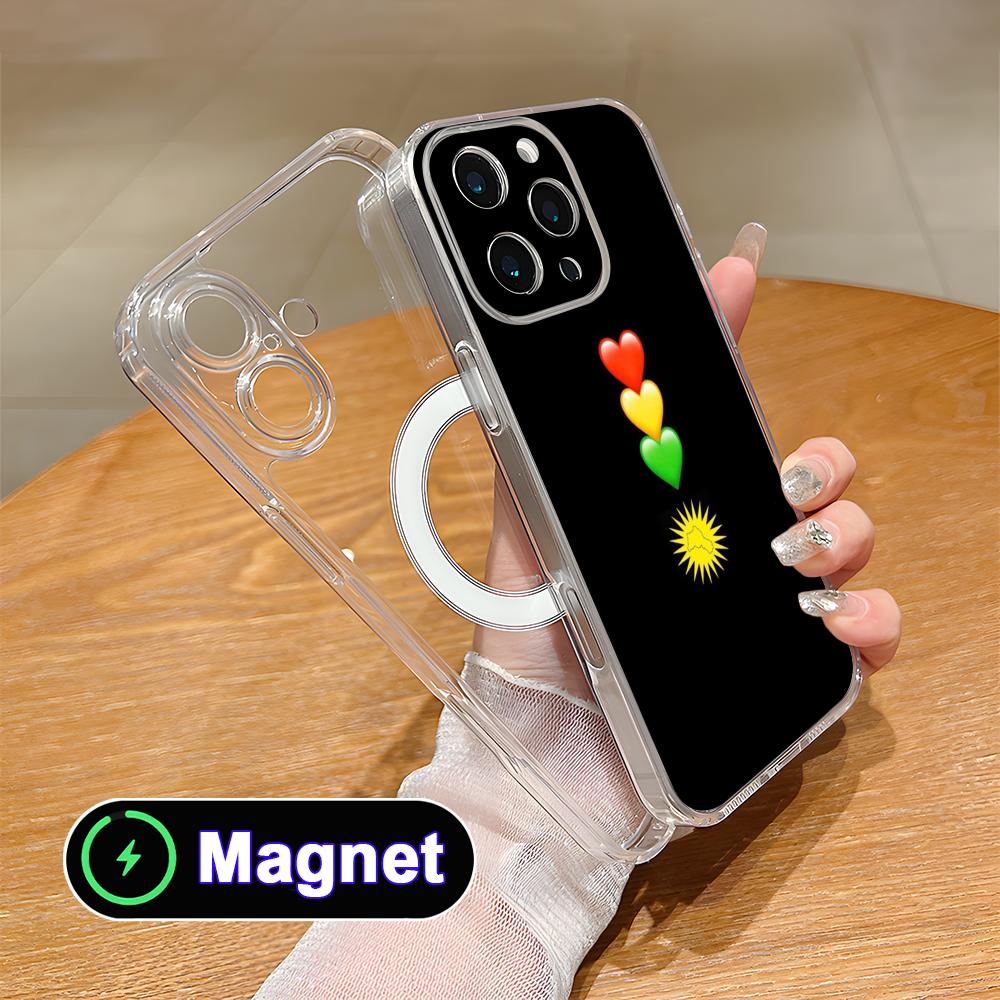 Kurdistan Flag Clear TPU Magsafe Mobile Phone Case for iPhone 17 16 15 14 13 12 11 Air Pro Max Plus Mini Colorful Cover