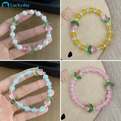 Fashion Tulip Bracelet Elastic Bead Chain Bracelets for Women Jewelry Accessories
