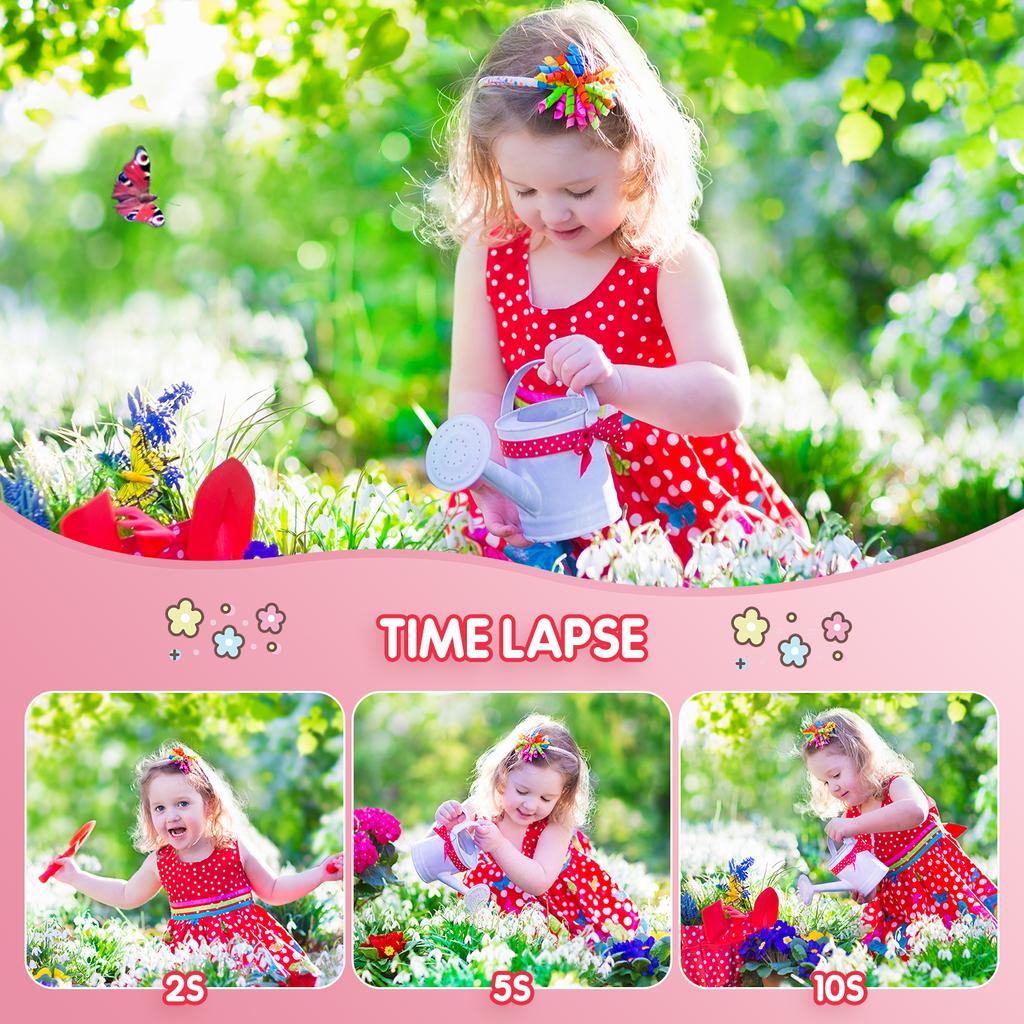 Aparate foto pentru copii Jucării Ecran IPS de 2 inch Aparate foto digitale Fotografie Selfie cu card de 32 GB Joc educativ pentru fată băiat Cadou de ziua de naștere