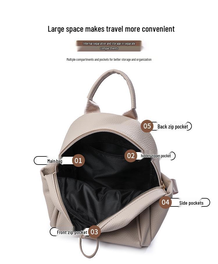 Women's Trendy Korean-Style Large Capacity PU Backpack 2025