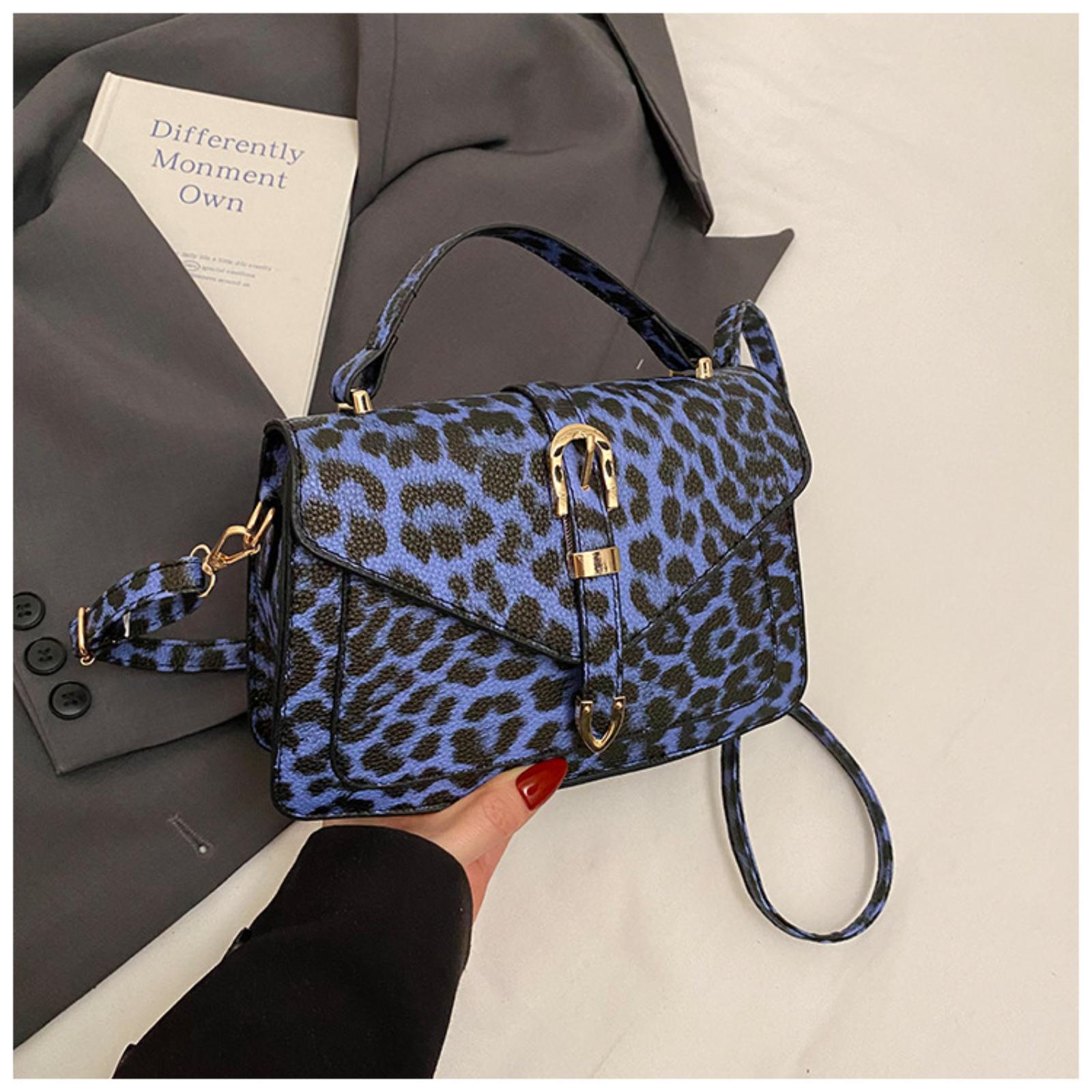 Fashionable Leopard Print Small Square Bag Chain Versatile Shoulder Crossbody Bag One Size 1275₽