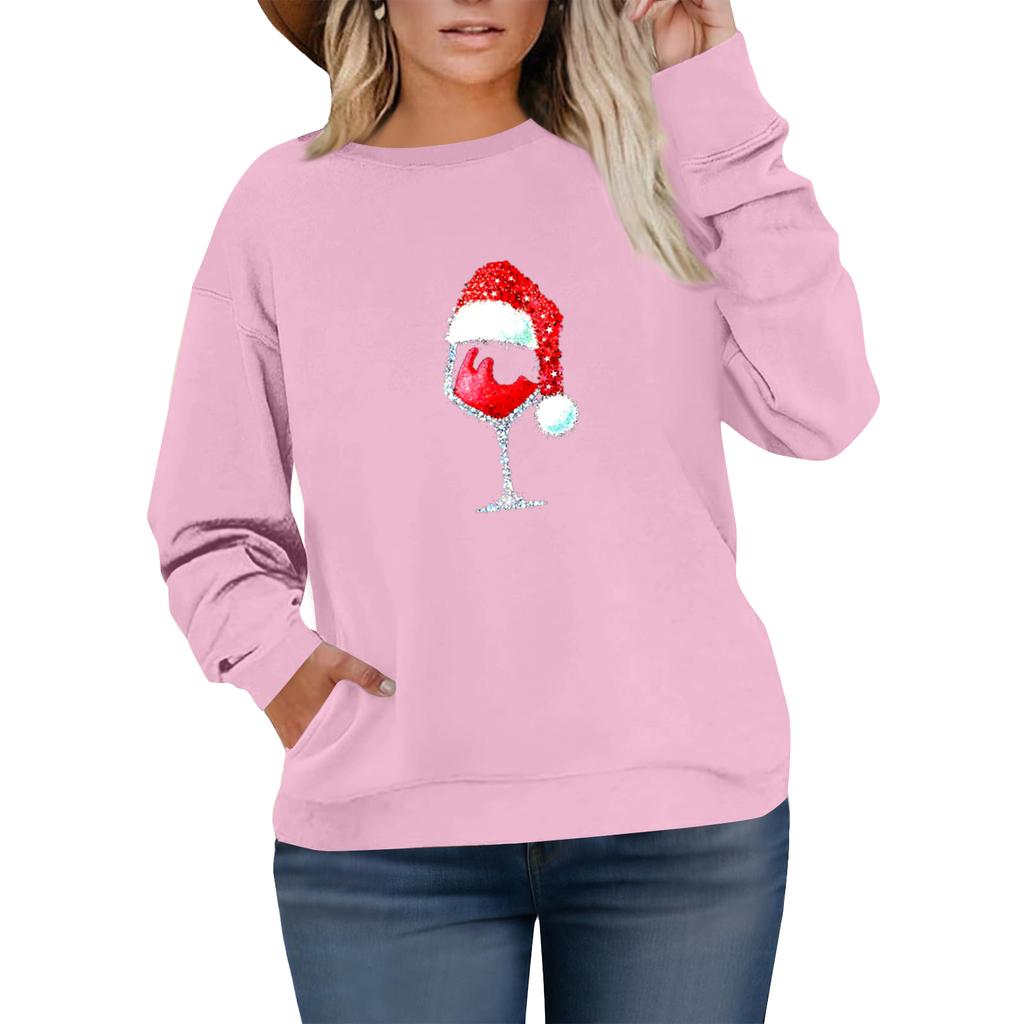 Women's Fashionable Casual Plus-Size Long Sleeve Pullover Printed Sweatshirt