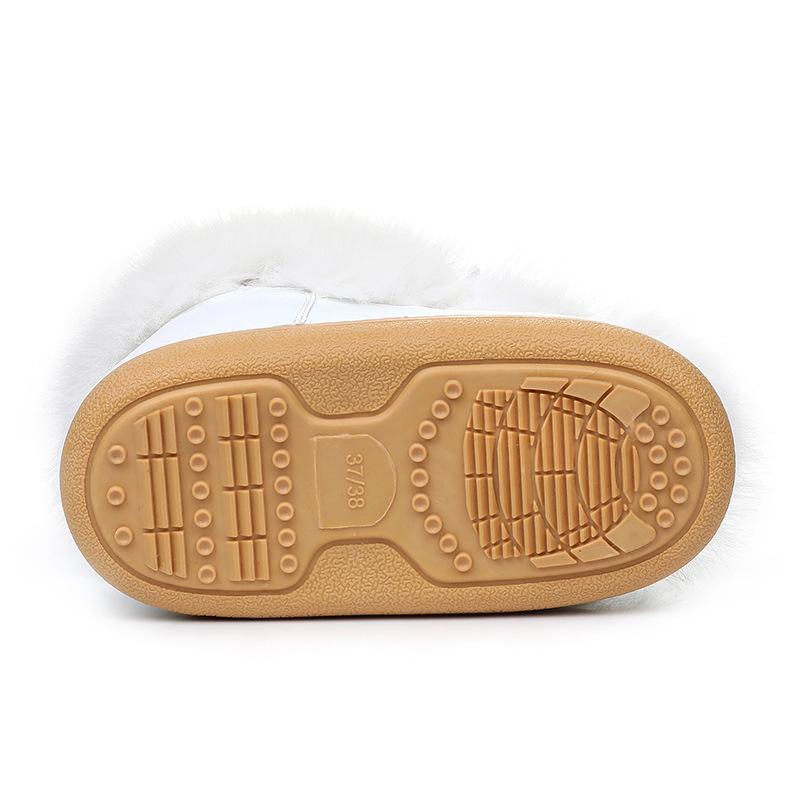 Vlněné vylepšené zimní nové dámské sněhule módní lyžařské měsíční boty dámské středně vysoké hřejivé boty