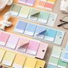 1/4 pièces Notes autocollantes dégradées de couleurs douces, étiquettes carrées, bloc-notes autocollant, agenda