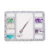 3PCS Rectangle Bead Mat Felt Beading Tray with Centimeter Alphabetic Scale for   Art Crafts Jewelry Making Bead Supplies