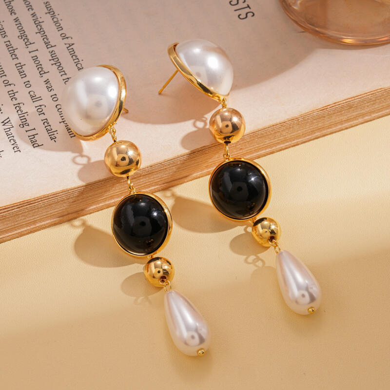 French Vintage Imitation Pearls Tassel Earrings for Women Ladies Geometric Circular Water Droplet Dangle Earrings Jewelry Gifts