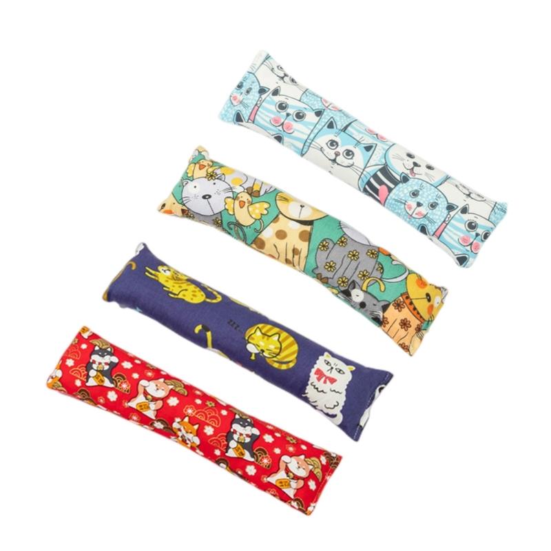 4PCS Pet Catnips Interactive Cat Grinding Teething Toy Boredom Cat Pillow Toy