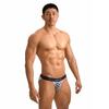 Men's Striped Ice Silk Mesh Briefs: Low Waist, Breathable, U-Convex, Thin, Sexy Summer Underwear.
