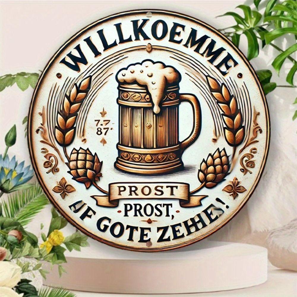 Segno in Latta Metallico Birra Decorazione Murale 20x30cm