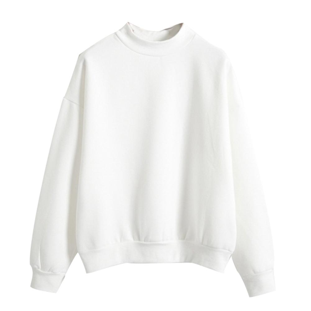 TOP-FASHION-WOMEN Autumn Winter Casual Crew Neck Long Sleeve Sweatshirt Pullover
