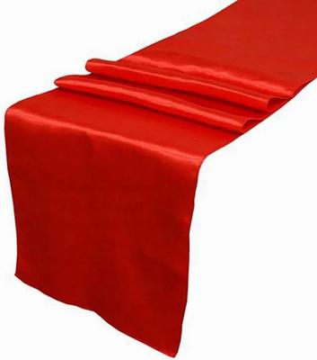 Smooth Satin Table Runner Decoration Red 0 36 X9M