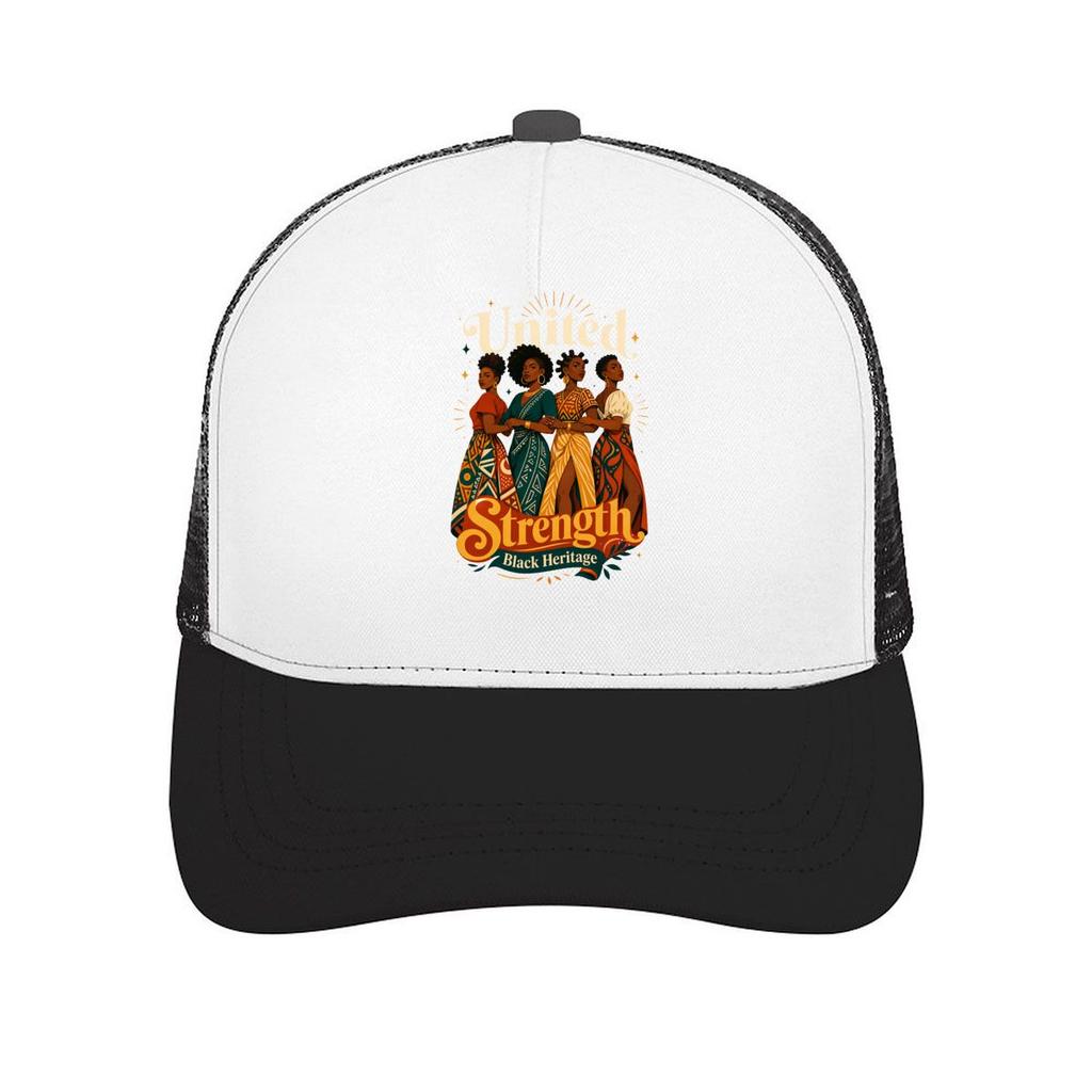 United Strength Black Heritage Siste Mesh Baseball Cap Casual Hat Outdoor For Womens Unisex FeUnisex