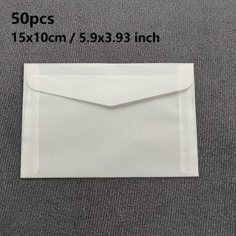 50pcs/lot Blank Translucent Envelope for Invitations Postcards European Giftbox Message Card Envelopes Wedding Business Letters