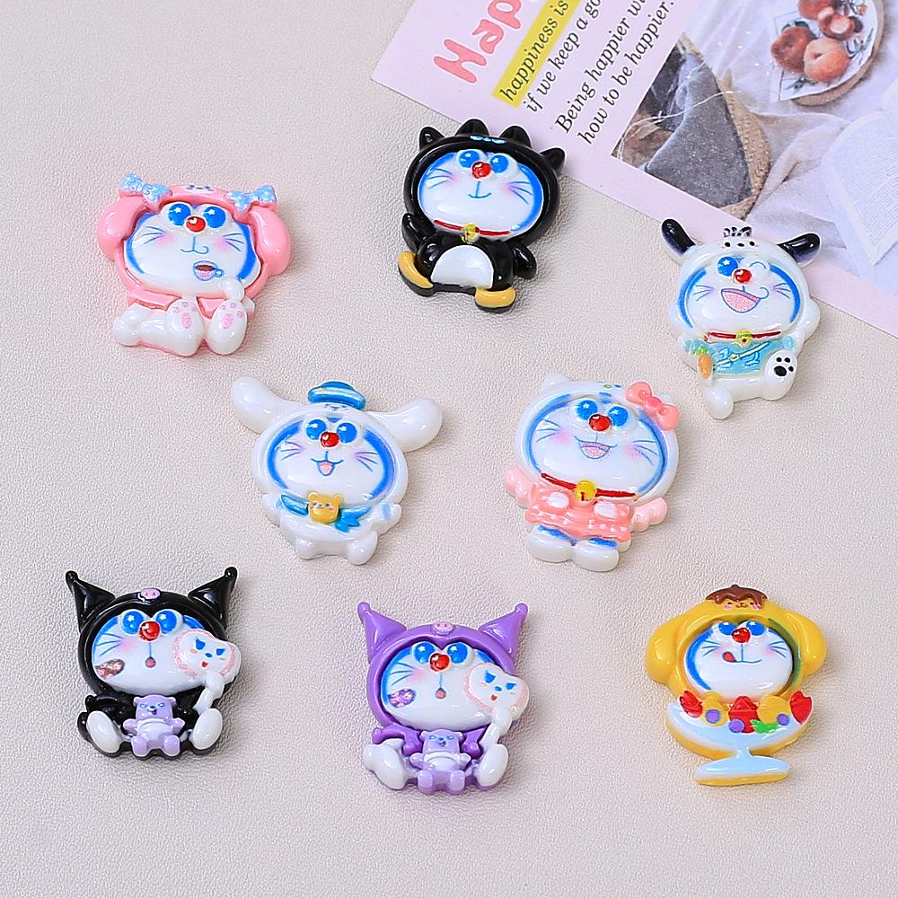 Cartoon Cat Resin Hair Clip DIY Ornament Kit