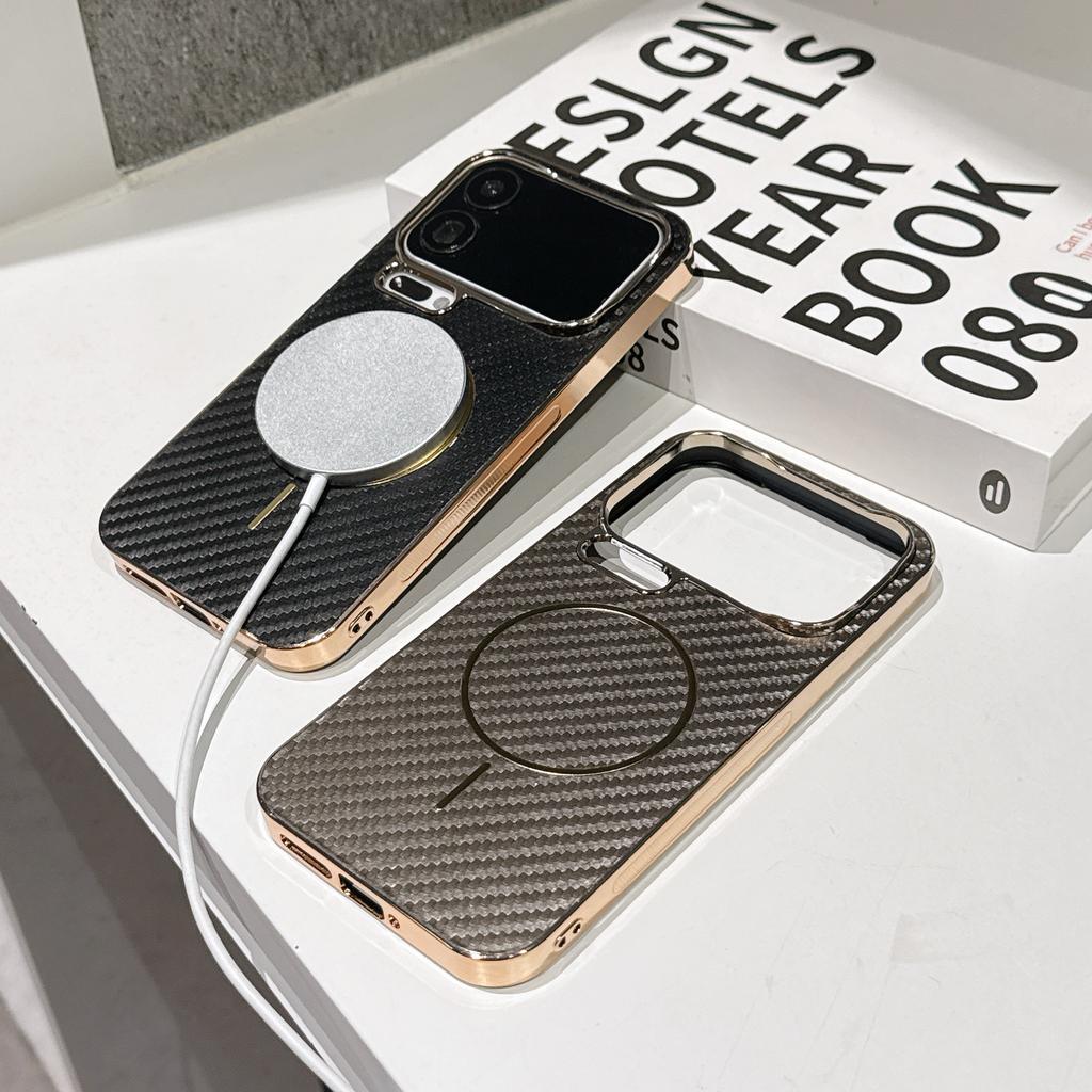 Carbon Fiber Kevlar Texture Case For Xiaomi Mi 17 Pro Max 15TPro 14TPro 13Tpro 15 Ultra For Magsafe Shockproof Hard Cover