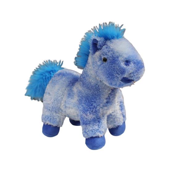 

Плюшевая игрушка Радужный конь Мечтательный мягкий конь с градиентными цветами 20/35 см Мягкий декор для дома, спальни, стола для детей, девочек S синий