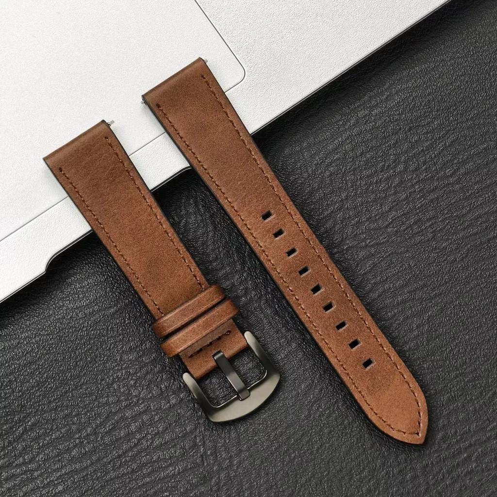 20mm 22mm Leather Strap for Redmi Watch 5 / 3 Active Lite Soft Business Wristband Strap for Samsung Galaxy Watch 7 6 5 4 Classic